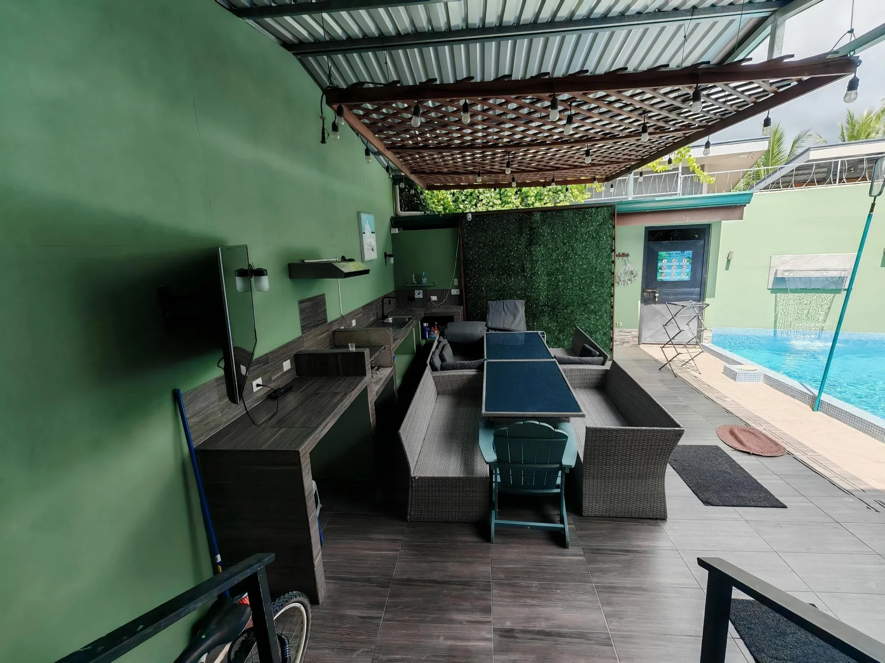 Terraza social de Casa Linda